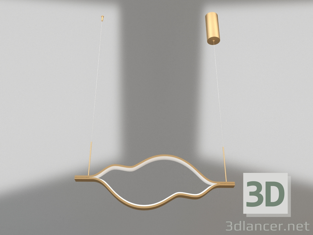 modello 3D Ciondolo Lynn oro opaco (08258-100,33P) - anteprima