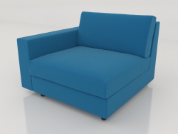 Sofa module 83 single with an armrest on the left