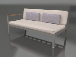 Sofa module, section 1 left (Quartz gray)