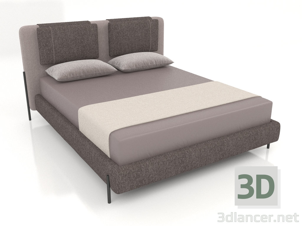 3d model Double bed Larry (1900) - preview