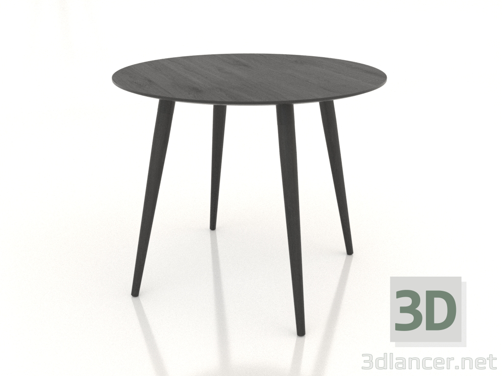 3D Modell Esstisch BRUNO 900x900x750 mm (Eiche schwarz) - Vorschau