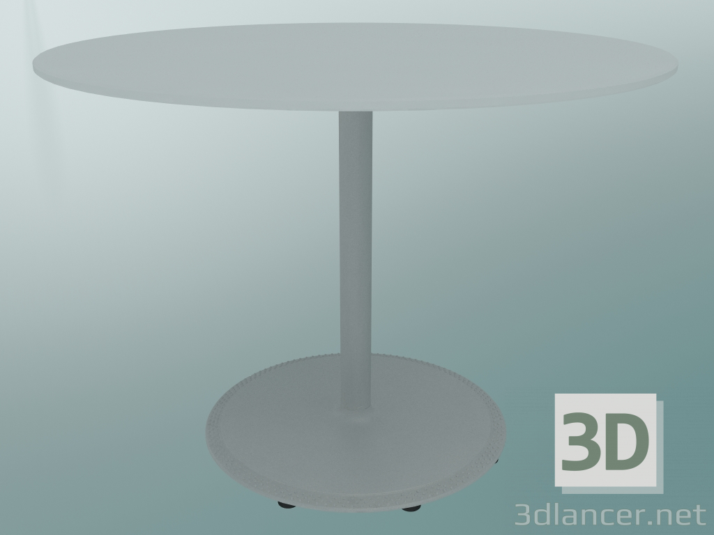 modello 3D Tavolo BON (9382-51 (⌀ 70cm), H 51cm, HPL bianco, ghisa bianco) - anteprima