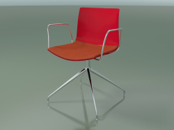 Sandalye 0279 (döner, kolçaklı, koltuk minderli, LU1, PO00104)
