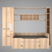 3d model Children's bed with shelving and decors. - preview
