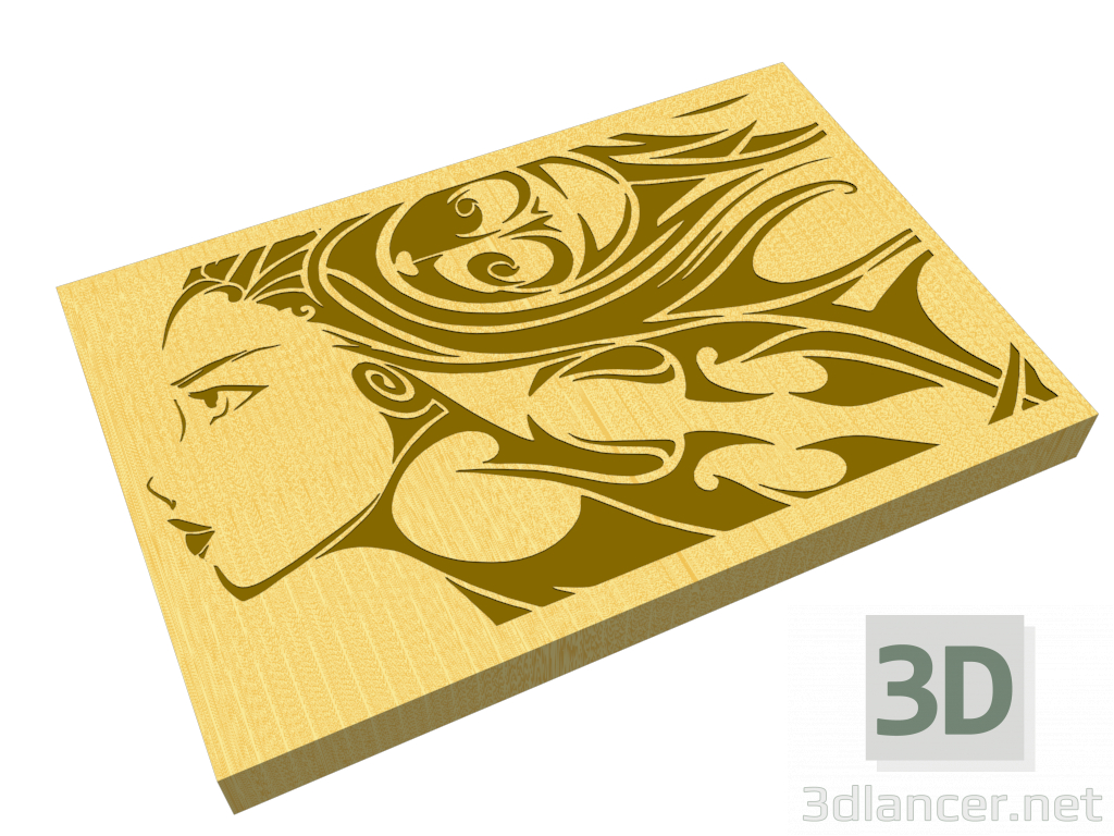 modèle 3D Panneau "Fille" - preview modèle 3D Panneau "Fille" - preview