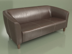 Three-seater sofa Oxford (Brown leather)