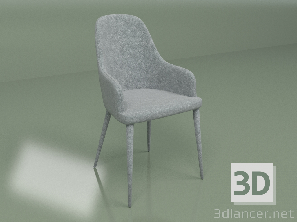 modello 3D Sedia Elizabeth (grigio) - anteprima
