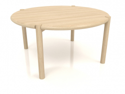 Table basse JT 053 (extrémité arrondie) (D=820x400, bois blanc)