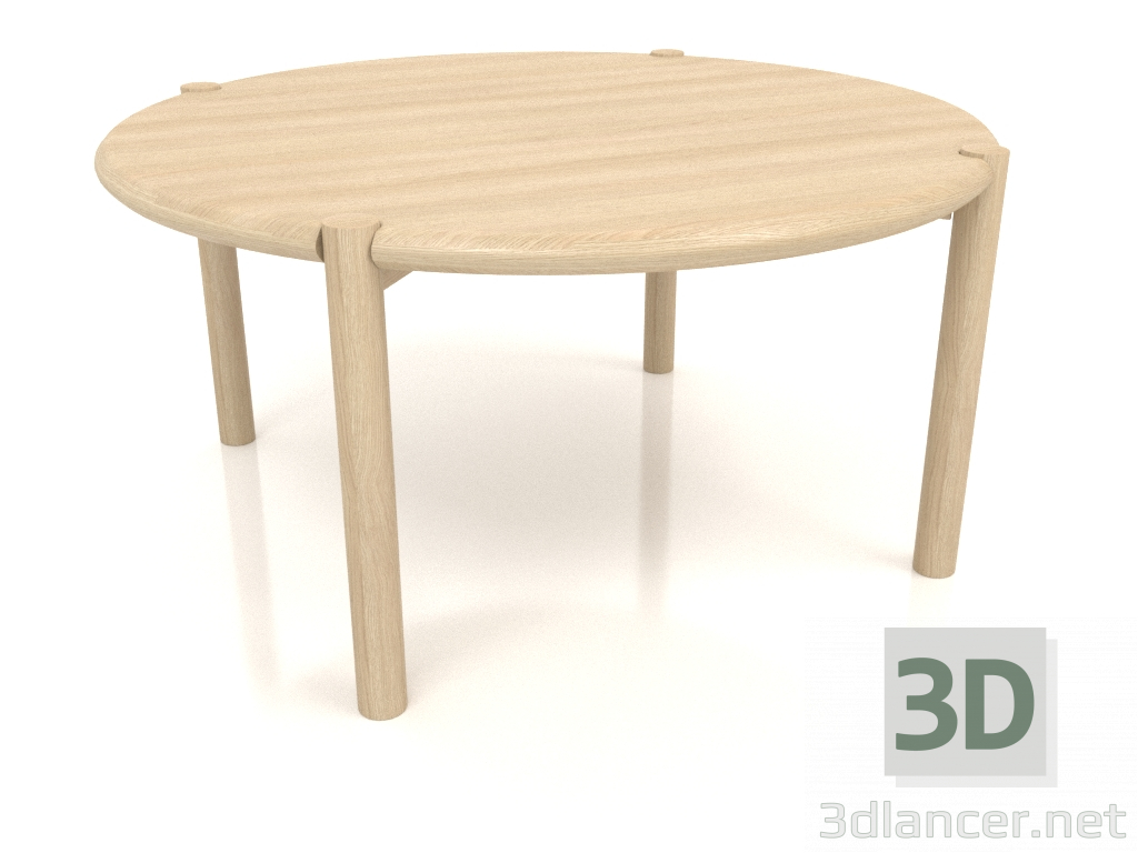 modello 3D Tavolino JT 053 (estremità arrotondata) (P=820x400, legno bianco) - anteprima