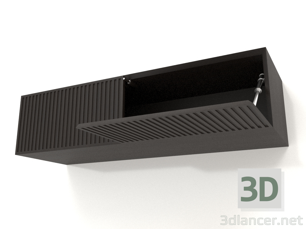 3D Modell Hängeregal ST 06 (offene Tür) (1000x315x250, Holzbraun dunkel) - Vorschau