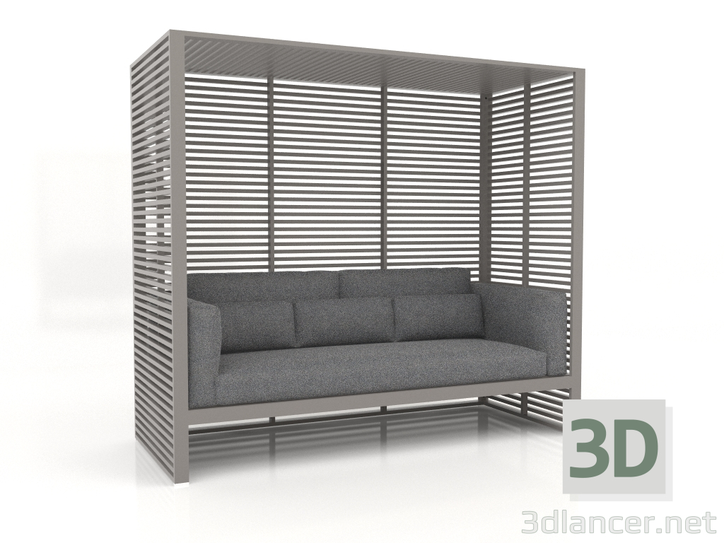 3D Modell Al Fresco Sofa mit Aluminiumrahmen und hoher Rückenlehne (Quarzgrau) - Vorschau