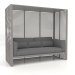 3d model Al Fresco sofa with aluminum frame and high back (Quartz gray) - preview