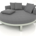 3D Modell Rundes Bett zum Entspannen (Zementgrau) - Vorschau