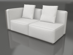 Sofa module, section 1 left (Quartz gray)