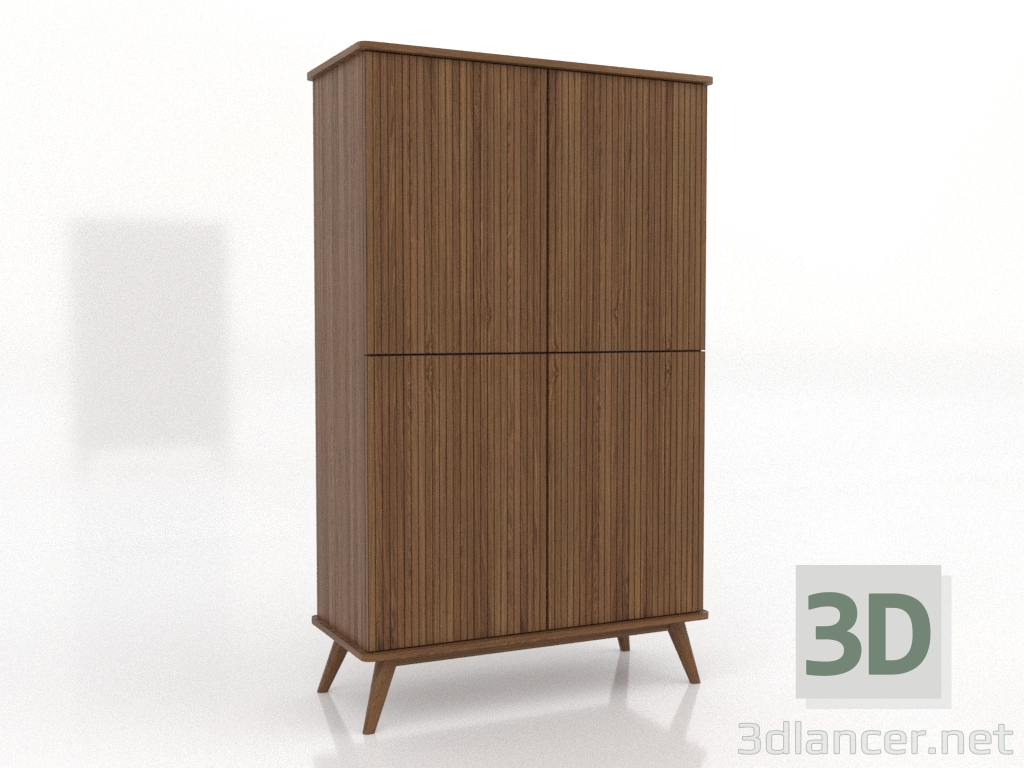 3D modeli Dolap 5 1000x450x1650 mm (açık ceviz) - önizleme 3D modeli Dolap 5 1000x450x1650 mm (açık ceviz) - önizleme