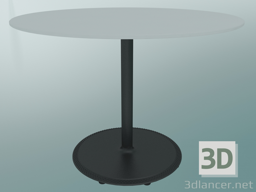 modello 3D Tavolo BON (9382-51 (⌀ 70cm), H 51cm, HPL bianco, ghisa nero) - anteprima
