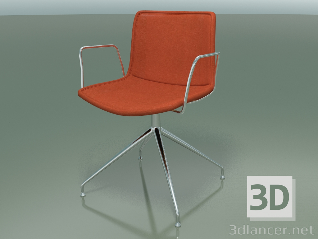 3 डी मॉडल चेयर 0316 (कुंडा, armrests के साथ, LU1, हटाने योग्य चिकनी चमड़े के असबाब के साथ) - पूर्वावलोकन