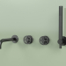 3d model Set of 2 hydro-progressive bath mixers with spout and hand shower (20 69, ON) - preview