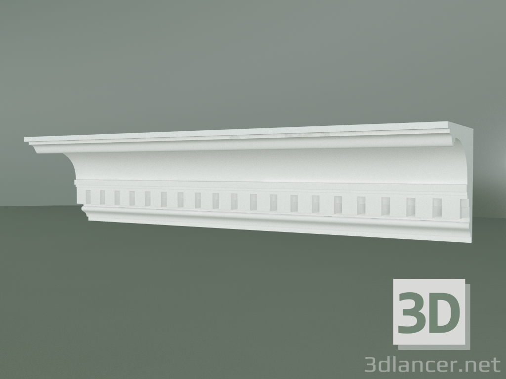 modèle 3D Corniche en plâtre avec ornement KV507 - preview