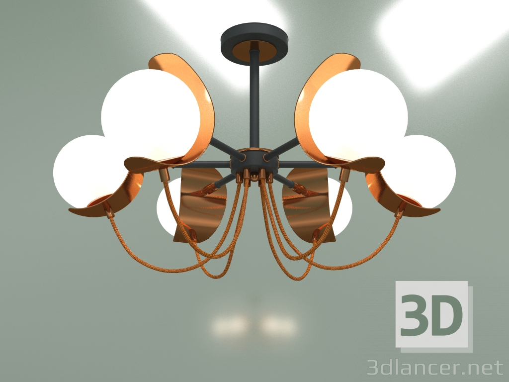 3d model Ceiling chandelier Amato 70110-6 (black) - preview