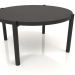 3 डी मॉडल कॉफी टेबल जेटी 053 (सीधा अंत) (डी = 790x400, लकड़ी काला) - पूर्वावलोकन