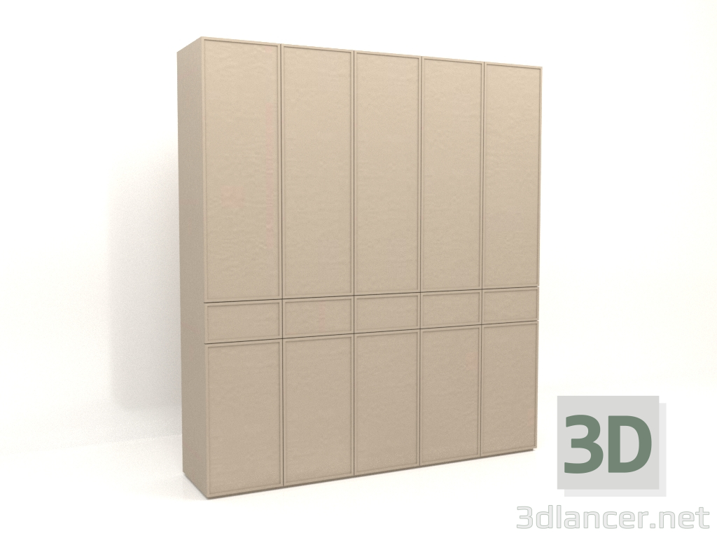 3 डी मॉडल अलमारी मेगावाट 03 पेंट (2500x580x2800, बेज) - पूर्वावलोकन