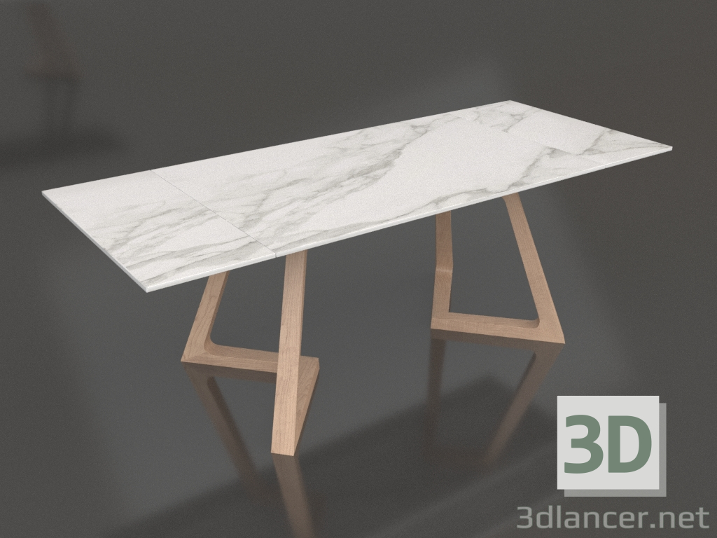3d model Folding table Sorrento 160-220 (white ceramic-ash) - preview