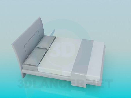 3d модель Ліжко широка – превью 3d модель Ліжко широка – превью