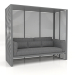3d model Al Fresco sofa with aluminum frame and high back (Anthracite) - preview
