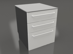 Cabinet with three drawers for cutlery 60 cm (grey)