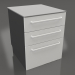 modèle 3D Armoire à trois tiroirs pour couverts 60 cm (gris) - preview