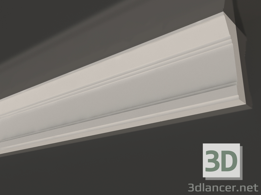 modèle 3D Corniche de plafond en plâtre lisse KG 037 1 (90х32) - preview