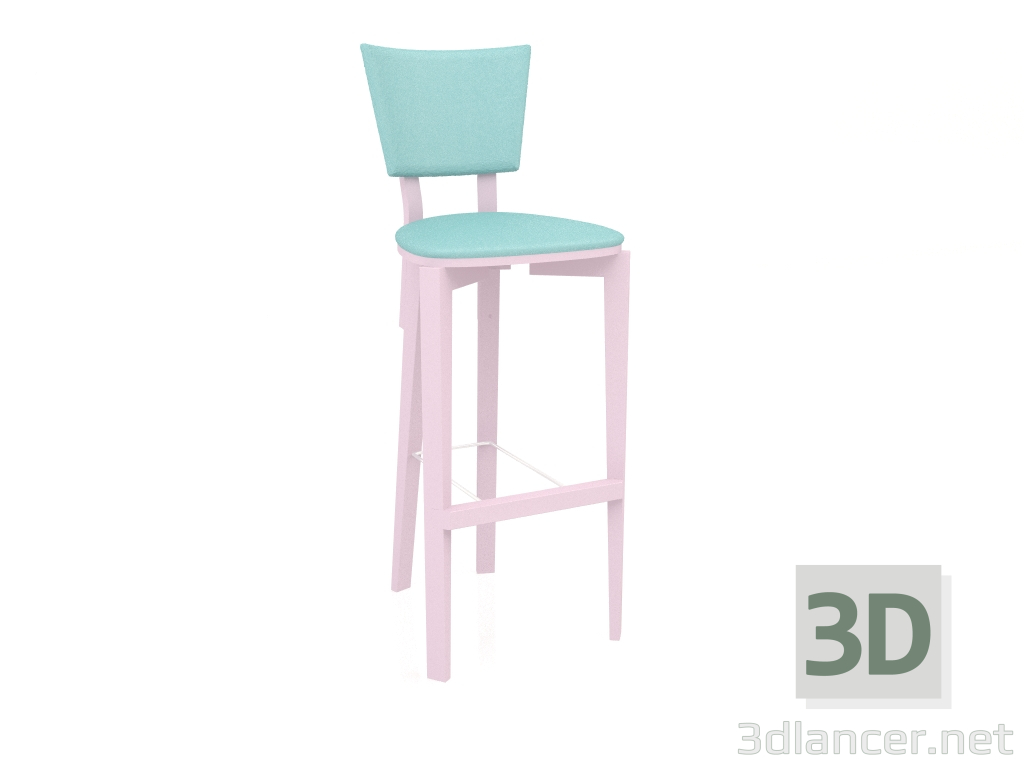 3D Modell Trapezförmiger Barhocker (Option 5) - Vorschau