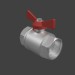 3d model model ball valve-screw CC - preview