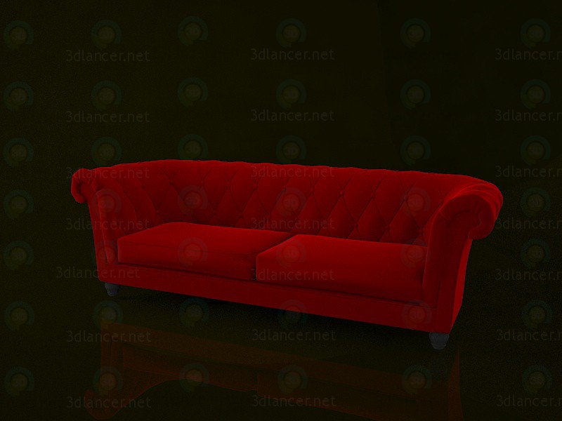 3D modeli Chesterfield kanepe - önizleme