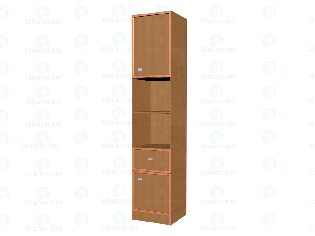 3d model Sección 2 puertas, 1 caja A228 - vista previa