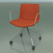 3d model Chair 0317 (4 castors, with armrests, LU1, with removable smooth leather upholstery) - preview