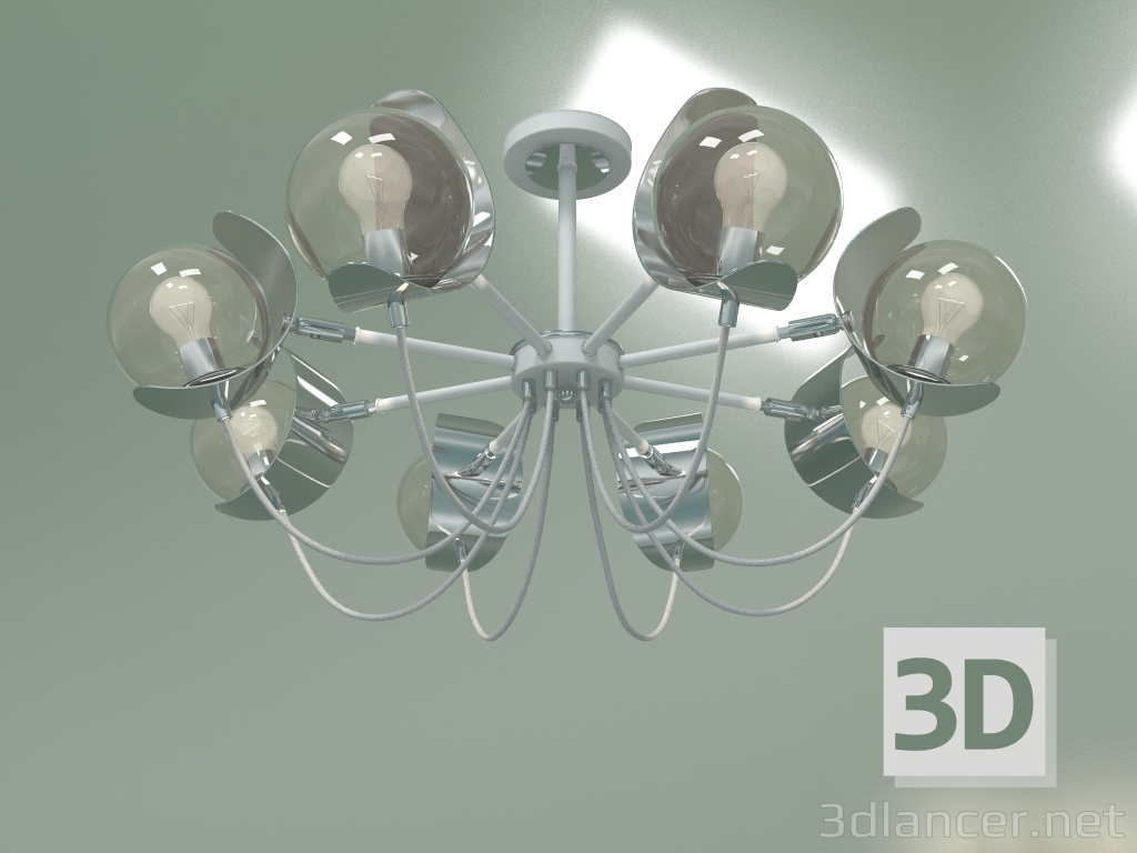 modello 3D Lampadario a soffitto Amato 70110-8 (bianco) - anteprima