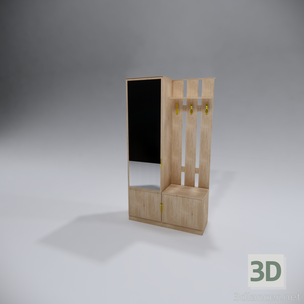 3 डी मॉडल 3डी मॉडल - अलमारी नास्तास्या 1 - बीएमएस - पूर्वावलोकन