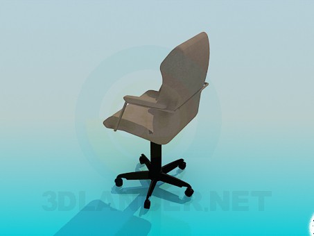 3d model Armchair on wheels - preview 3d model Armchair on wheels - preview