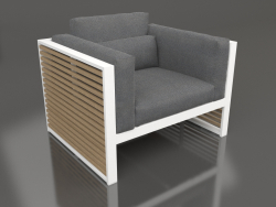 Lounge chair with a high back (White)