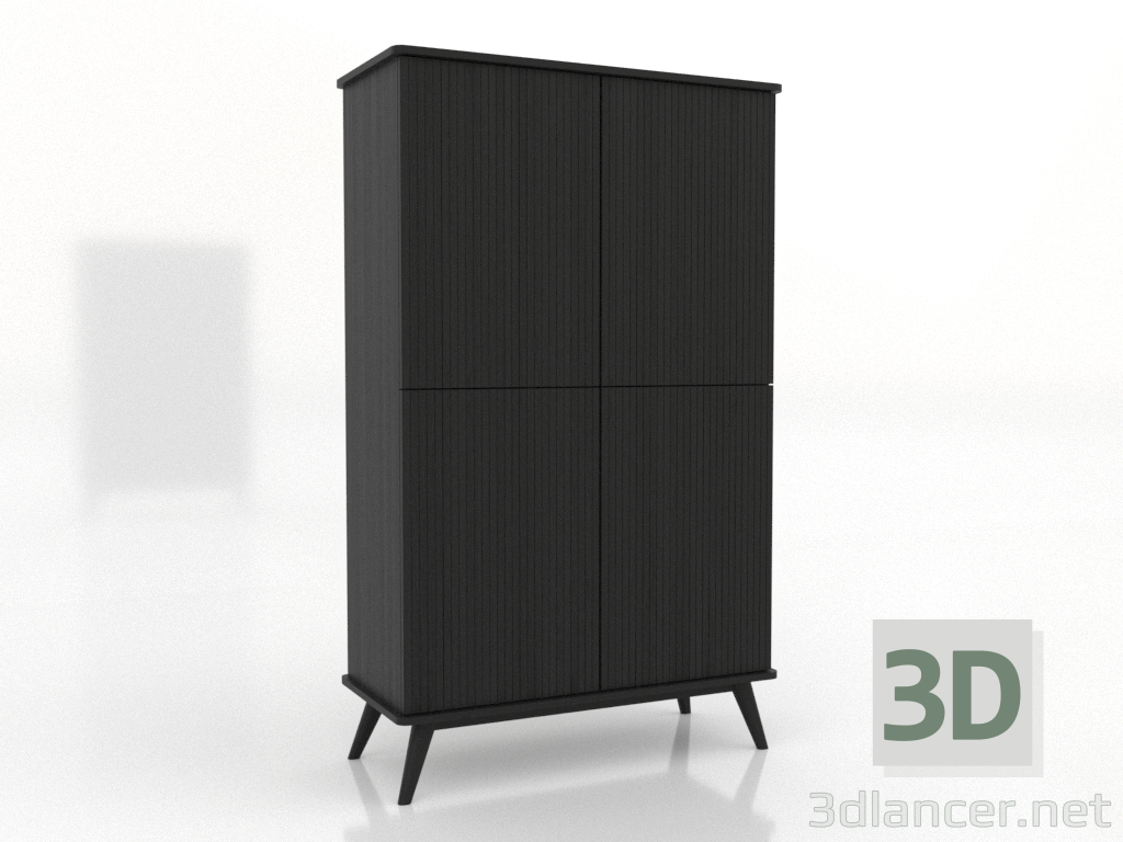 Modelo 3d Gabinete 5 1000x450x1650 mm (preto RAL 9005) - preview Modelo 3d Gabinete 5 1000x450x1650 mm (preto RAL 9005) - preview