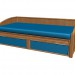 3D Modell Bett 2 Boxen K902 - Vorschau
