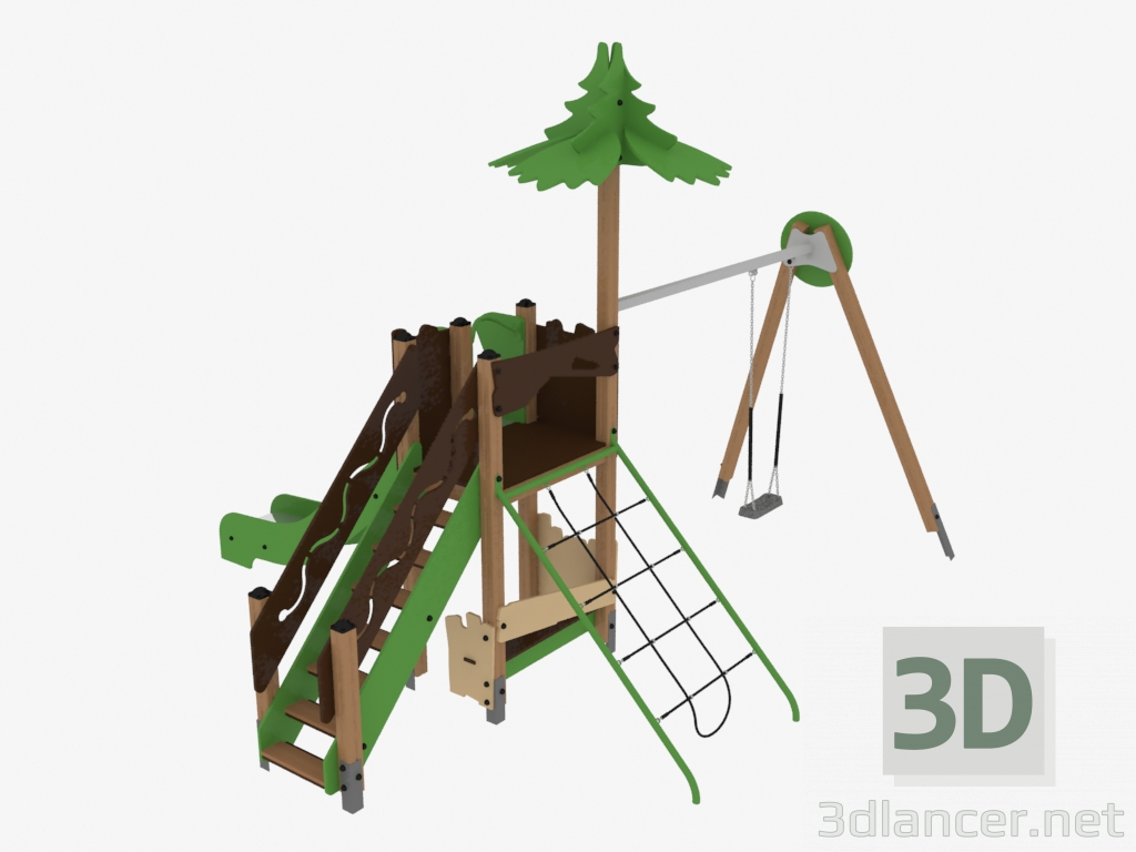 3d model Children's play complex (S1112) - preview