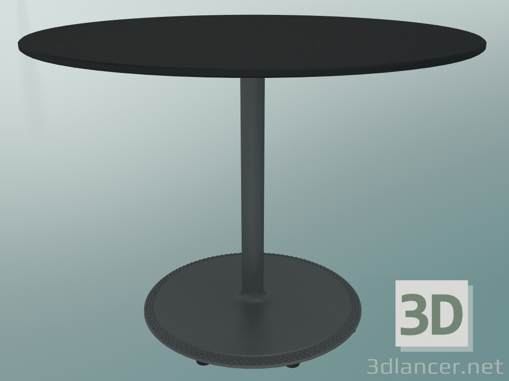 modèle 3D Table BON (9382-51 (⌀ 70cm), H 51cm, noir HPL, aluminium fonte grise) - preview