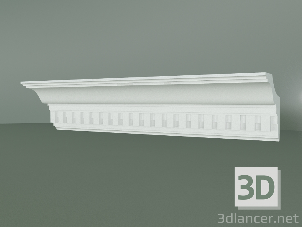 modèle 3D Corniche en plâtre avec ornement KV509 - preview