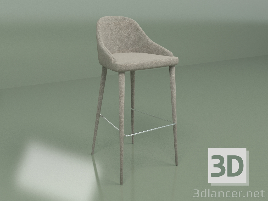 3d model Bar stool Elizabeth (beige) - preview