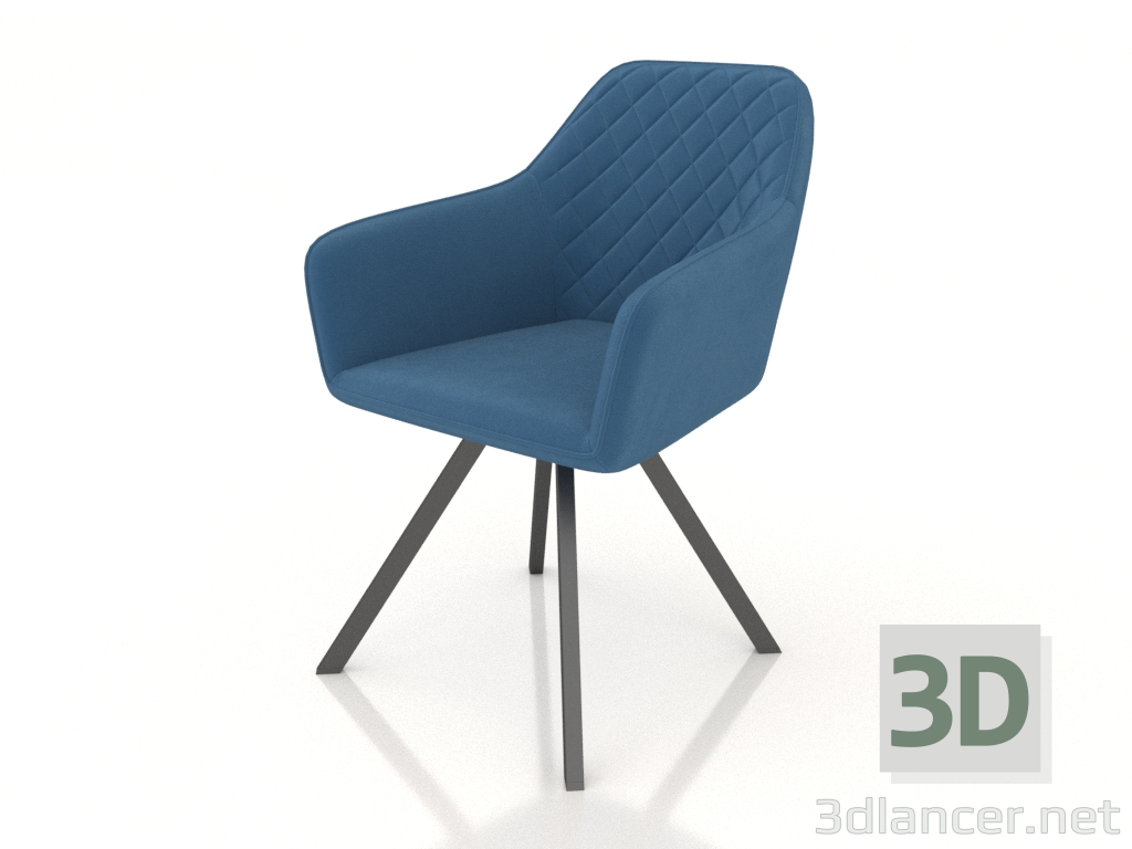 3D Modell Stuhl Michelle (blau) - Vorschau