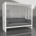 modello 3D Divano Al Fresco con struttura in alluminio e schienale alto (Bianco) - anteprima