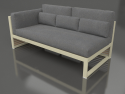 Modular sofa, section 1 left, high back (Gold)
